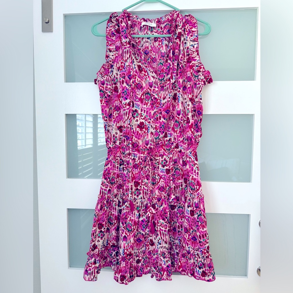 Shop Avara Pink Patterned Sleeveless Dress medium
